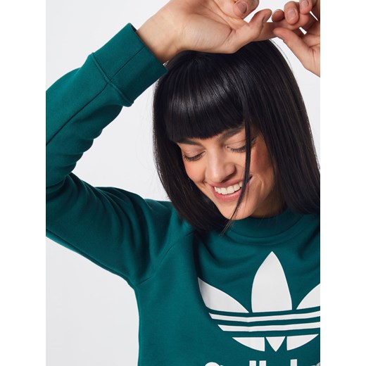 Bluza sportowa zielona Adidas Originals z napisami dresowa 