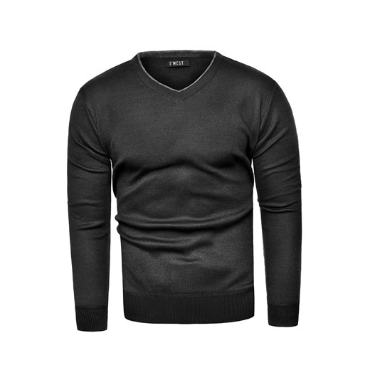 Modny sweter męski bm-6040 - czarny