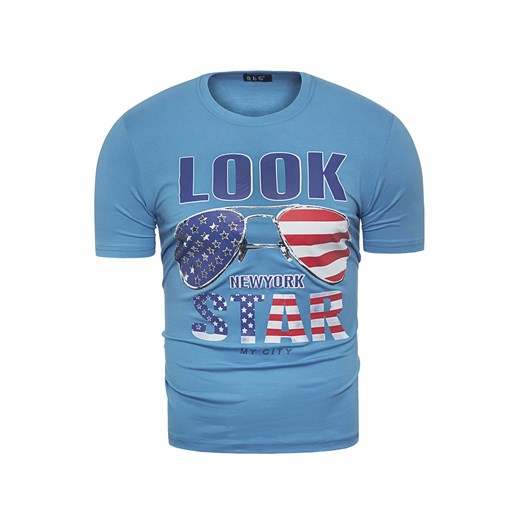 Wyprzedaż koszulka t-shirt m5011 - niebieska