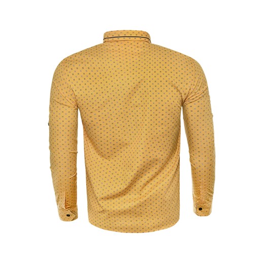 Wyprzedaż koszula męska długi rękaw rl04 - żółta