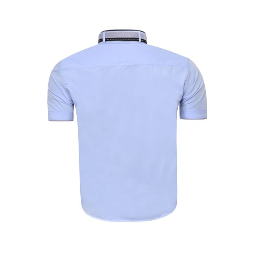 Koszula męska z krótkim rękawem rs10 - błękitna