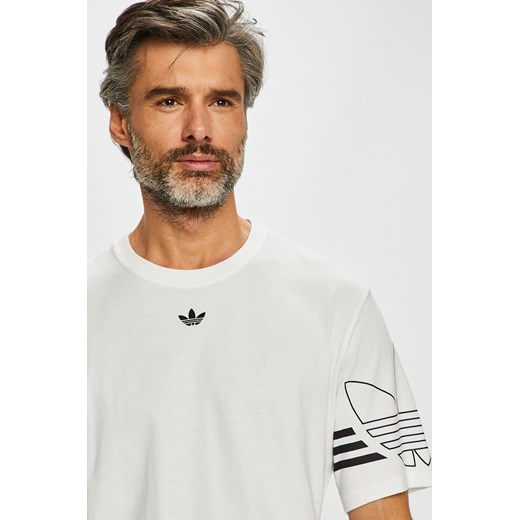 T-shirt męski biały Adidas Originals z krótkimi rękawami 