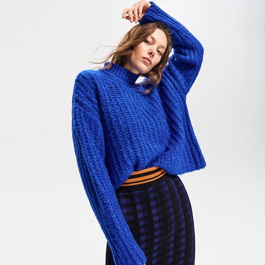 Sweter damski Reserved niebieski casual 