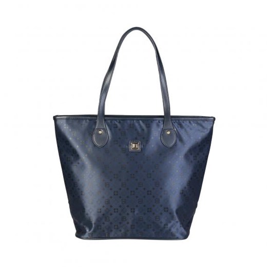 Shopper bag Laura Biagiotti elegancka na ramię bez dodatków z nadrukiem 