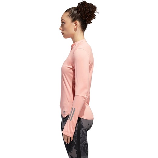 Bluzka sportowa różowa Adidas Performance bez wzorów 