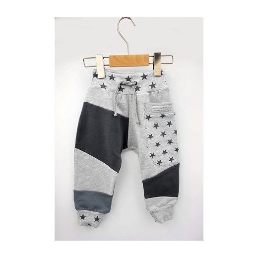 Spodnie dziecięce szare PATCH PANTS 104-152 cm