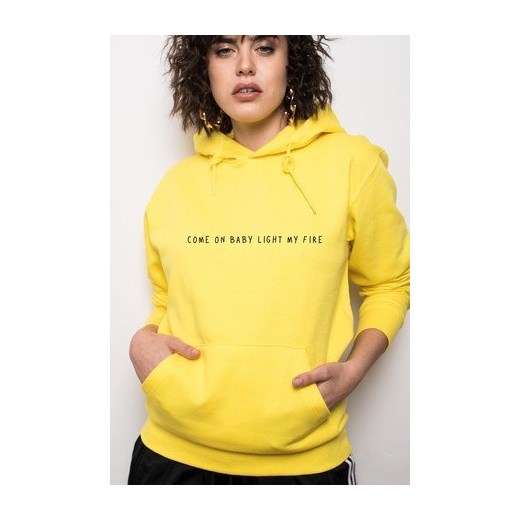 'Come on baby' yellow hoodie