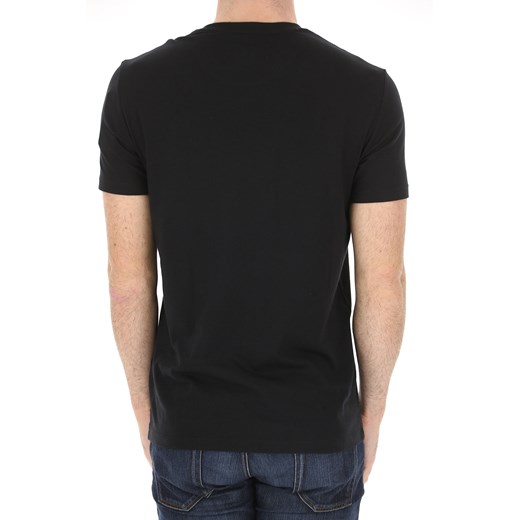 T-shirt męski Emporio Armani czarny młodzieżowy z krótkimi rękawami 