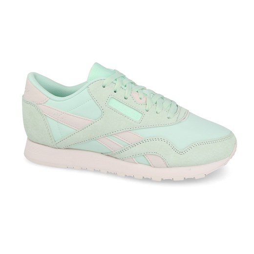 Buty sportowe damskie Reebok Classic dla biegaczy nylon gładkie na koturnie niebieskie z gumy 