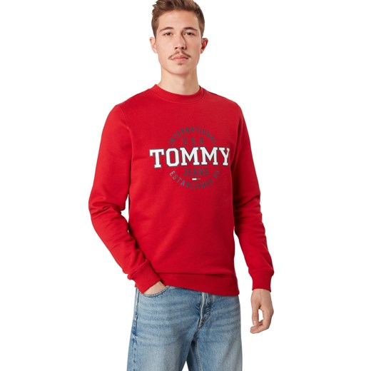 Bluza męska Tommy Jeans z dresu jesienna z napisami 