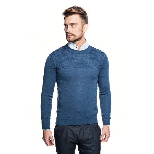 sweter roger półgolf niebieski Recman  XXL 