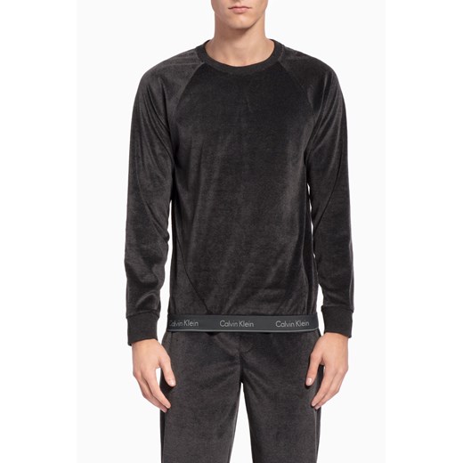 Calvin Klein szara bluza męska z mikrofibry L/S Sweatshirt