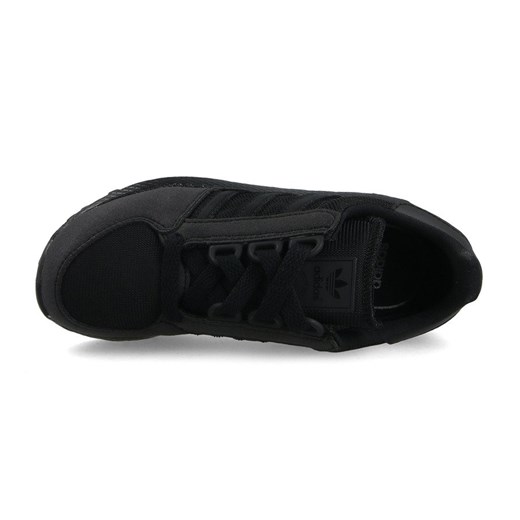 Buty sportowe męskie czarne na wiosnę sznurowane skórzane 