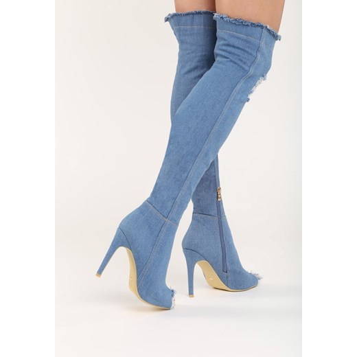 Niebieskie Kozaki Denim Dessert