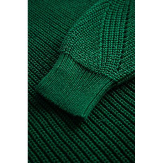 Sweter damski ORSAY zielony gładki z okrągłym dekoltem 