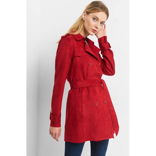 Płaszcz damski czerwony ORSAY casual 