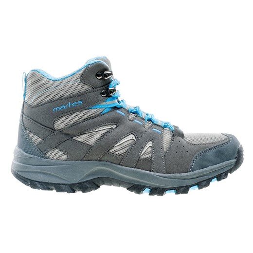 Martes buty trekkingowe damskie szare z gumy na płaskiej podeszwie na zimę bez wzorów sznurowane 
