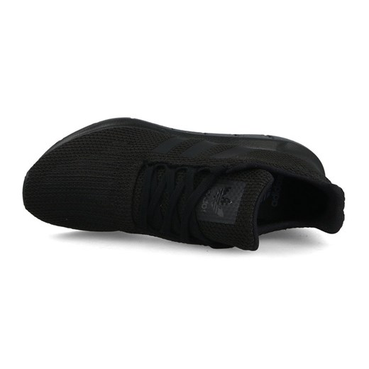 Adidas Originals buty sportowe damskie do tenisa młodzieżowe czarne z gumy sznurowane płaskie bez wzorów 