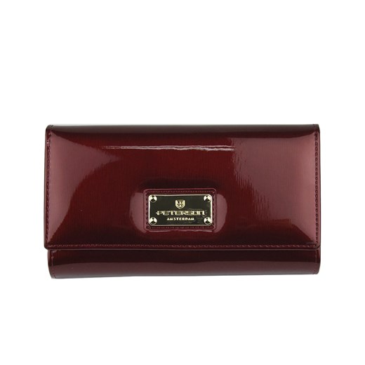 Damski czerwony portfel lakierowany Peterson BC 453 RED  Peterson  okazja Galmark 