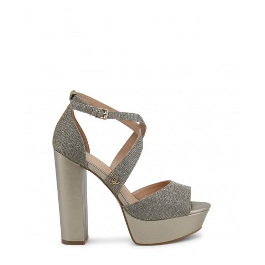 Sandały damskie Blu Byblos srebrne eleganckie na platformie 