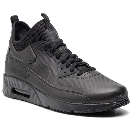 Buty sportowe męskie Nike air max 91 z tworzywa sztucznego czarne na jesień sznurowane 