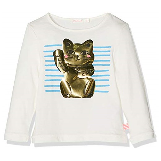 Bluzka z długim rękawem w stylu azjatyckim motyw kot Lucky Cat metalik -  134-140