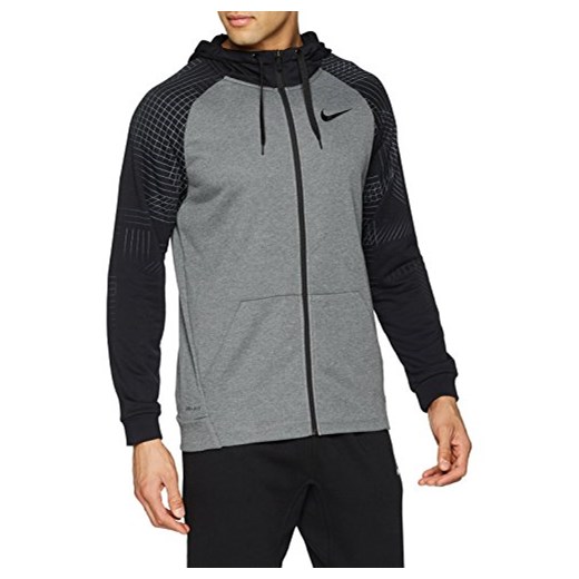 Nike męskie Dry HD Polar GFX z długim rękawem górna część z kapturem Full-Zip, czarny, xl