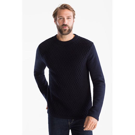 Granatowy sweter męski Angelo Litrico 