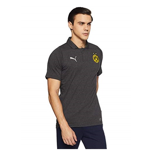 PUMA męska BVB Casual Polo without sponsor T-Shirt z logotypem, szary, xxxl