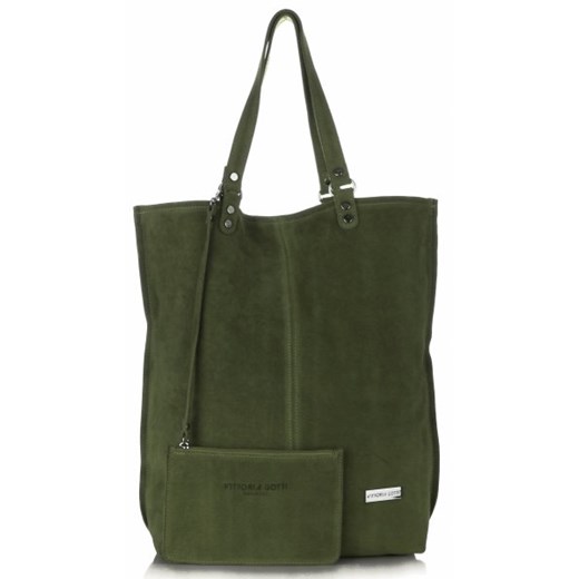 Shopper bag Vittoria Gotti mieszcząca a8 elegancka z zamszu 