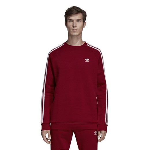 Bluza sportowa czerwona Adidas Originals jesienna w paski 