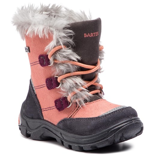 Buty zimowe dziecięce Bartek sznurowane z tworzywa sztucznego śniegowce 