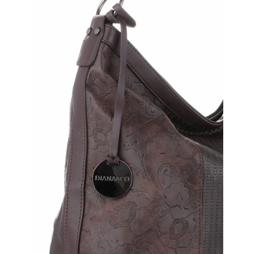 Shopper bag brązowa Diana&Co matowa casual duża bez dodatków 