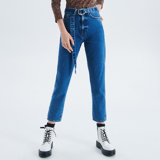 Jeansy damskie Cropp jeansowe 