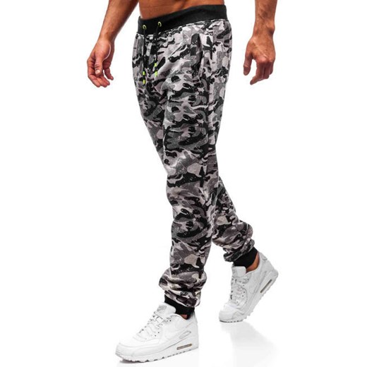 Spodnie męskie dresowe joggery szare Denley KZ13  Denley XL  wyprzedaż 