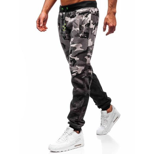 Spodnie męskie dresowe joggery szare Denley 55031 Denley  XL okazyjna cena  