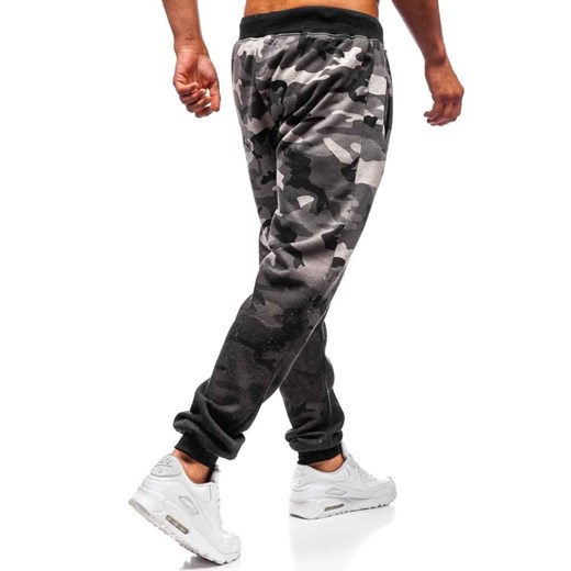 Spodnie męskie dresowe joggery szare Denley 55031  Denley L okazyjna cena  
