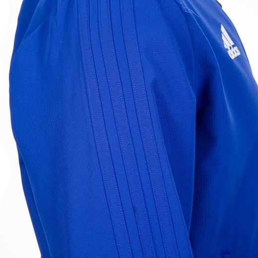 Kurtka sportowa Adidas Performance niebieska jesienna bez wzorów 