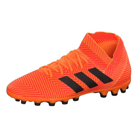 Buty sportowe męskie Adidas Performance nemeziz sznurowane pomarańczowe jesienne z gumy 