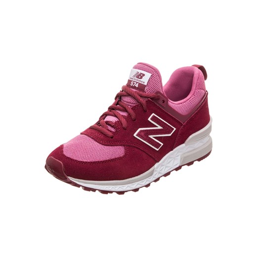 Buty sportowe damskie New Balance sneakersy młodzieżowe różowe na wiosnę sznurowane na platformie 