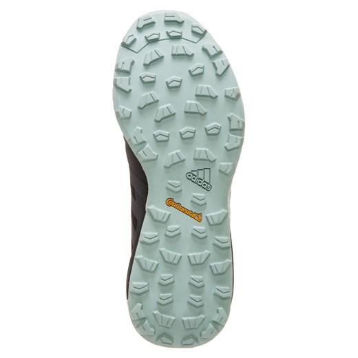 Buty trekkingowe damskie granatowe Adidas Performance wiązane bez wzorów z gumy płaskie jesienne 