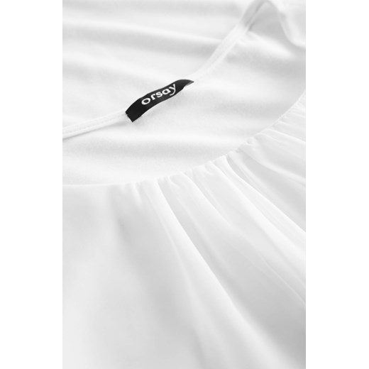 Bluzka damska biała ORSAY z dzianiny gładka 
