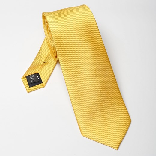 Żółty krawat jedwabny