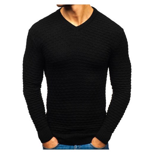 Sweter męski czarny Denley casual 