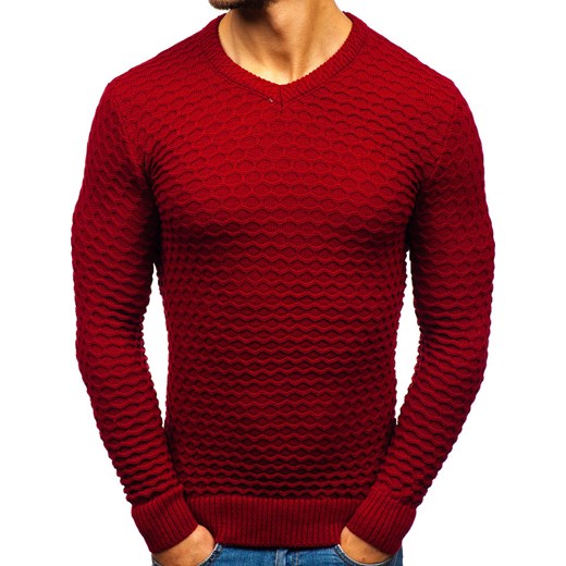 Sweter męski Denley czerwony 