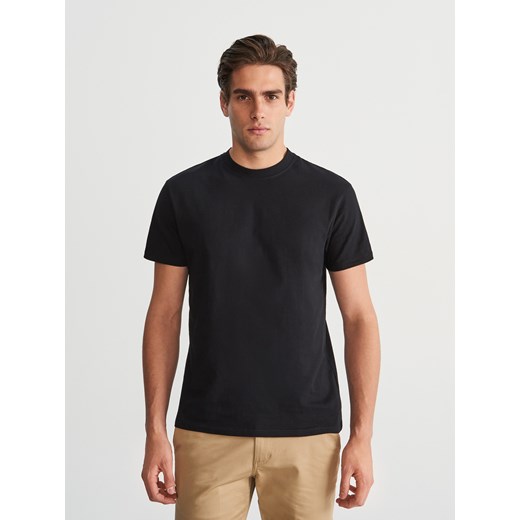Reserved - Gładki T-shirt - Czarny Reserved  L 
