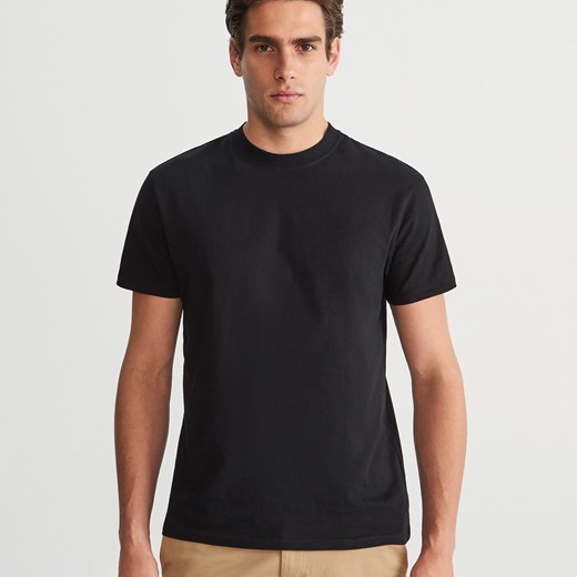 Reserved - Gładki T-shirt - Czarny  Reserved XL 