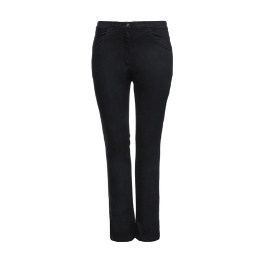 Czarne jeansy na suwak z prostą nogawką   54 Modne Duże Rozmiary