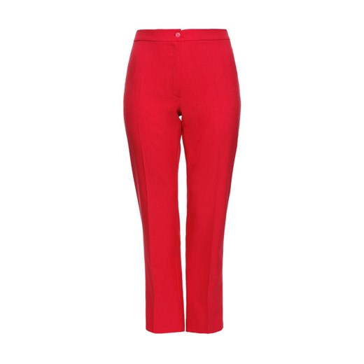 Spodnie damskie czerwone lniane 
