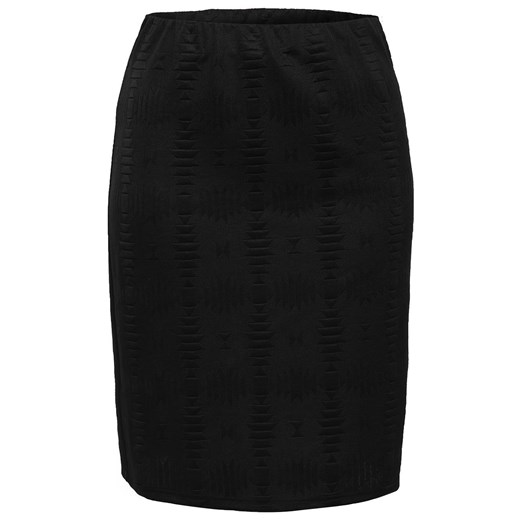 Czarna fakturowana spódnica   50 Modne Duże Rozmiary